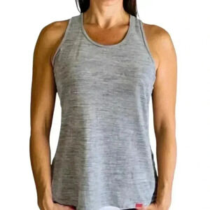 Giro W Base Racer Back  Tank Top Light Heather Gray Cycling Women's size Large
